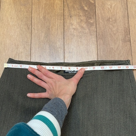 Vivian Shyu wool textured brown dress pants straight leg side zipper size 6 - Picture 7 of 12